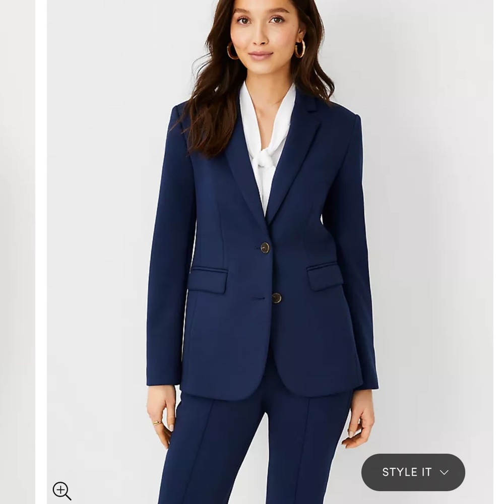 Navy Blue Women's Blazer Double Knit